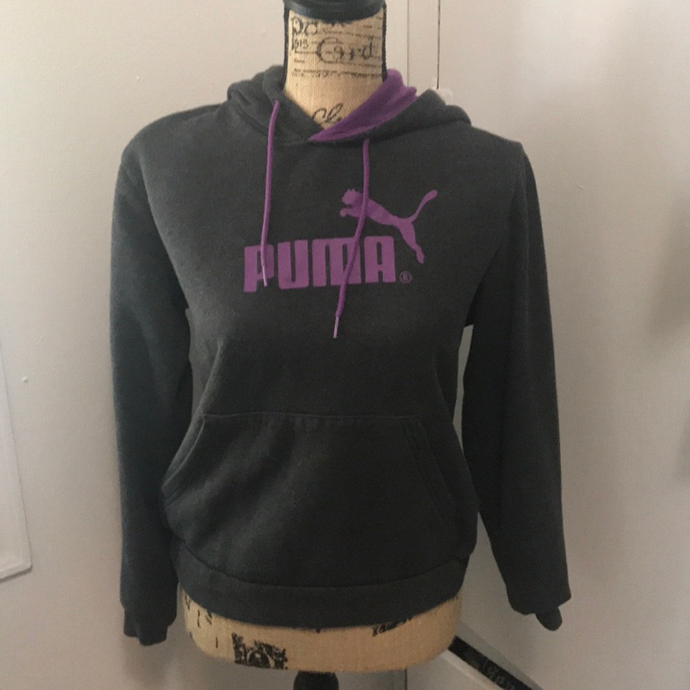 Grey/Purple Puma Hoodie